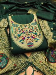AE-012 – Royal Peacock Garden Paithani Silk Suit Set