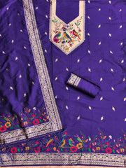 AE-021 – Multicolor Bird Motif Paithani Suit Set