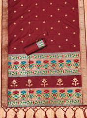 AE-004 – Soft Silk Unstitched Paithani Suits