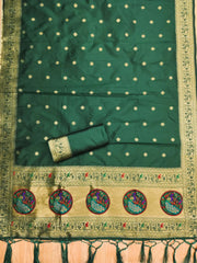 AE-012 – Royal Peacock Garden Paithani Silk Suit Set