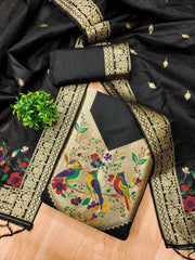 AE-021 – Multicolor Bird Motif Paithani Suit Set