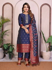 AE-19A – Unstitched Patola Soft Silk 3 Piece Suits