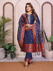 AE-19A – Unstitched Patola Soft Silk 3 Piece Suits