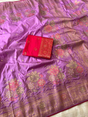 Dola Silk Rich Flowery Banarasi Saree
