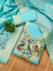 AE-021 – Multicolor Bird Motif Paithani Suit Set