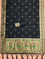 AE-015 – Royal Elephant Paithani Unstitched Suit