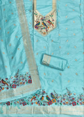 AE-021 – Multicolor Bird Motif Paithani Suit Set