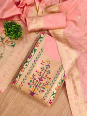 AE-015 – Royal Elephant Paithani Unstitched Suit