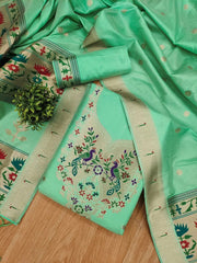 AE-004 – Soft Silk Unstitched Paithani Suits