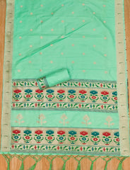 AE-004 – Soft Silk Unstitched Paithani Suits