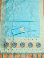 AE-012 – Royal Peacock Garden Paithani Silk Suit Set