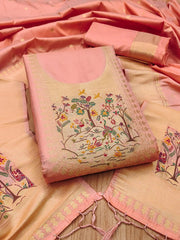 AE-010 – Premium Zari Bird Design Paithani Suit