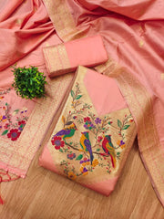 AE-021 – Multicolor Bird Motif Paithani Suit Set