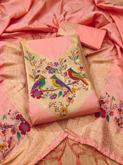 AE-021 – Multicolor Bird Motif Paithani Suit Set