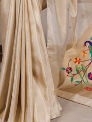 Pure Tissue Zari Weaving Work Paithani Saree