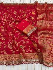 Dola SIlk Designer Banarasi Saree