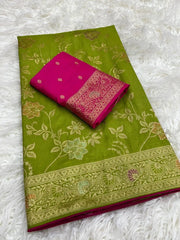 Dola Silk Banarasi Jaal Premium Saree