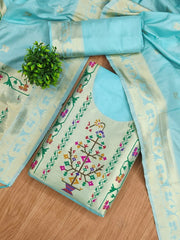 AE-015 – Royal Elephant Paithani Unstitched Suit