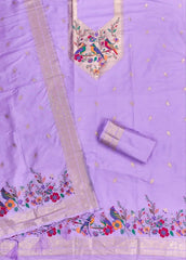 AE-021 – Multicolor Bird Motif Paithani Suit Set