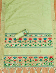 AE-004 – Soft Silk Unstitched Paithani Suits