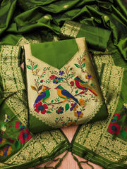 AE-021 – Multicolor Bird Motif Paithani Suit Set