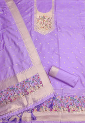 AE-010 – Premium Zari Bird Design Paithani Suit