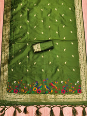 AE-021 – Multicolor Bird Motif Paithani Suit Set