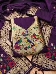 AE-021 – Multicolor Bird Motif Paithani Suit Set