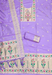 AE-015 – Royal Elephant Paithani Unstitched Suit