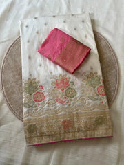 Dola Silk Rich Flowery Banarasi Saree