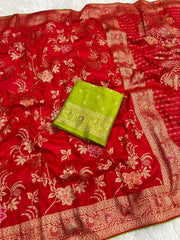 Dola Silk Banarasi Jaal Premium Saree