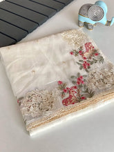 Crush Silk Embroidery Work Designer Saree