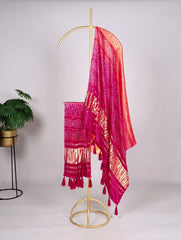 Pure Bandhej Gaji Silk Dupatta Collection