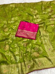 Dola Silk Banarasi Jaal Premium Saree