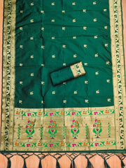 AE-015 – Royal Elephant Paithani Unstitched Suit