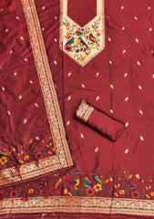 AE-021 – Multicolor Bird Motif Paithani Suit Set