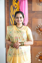 Soft Tussar Silk Pastel Paithani Saree