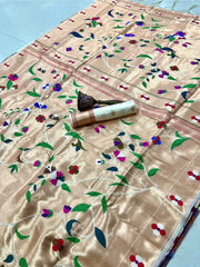 Pure Soft Kanchivaram Brocket Paithani Silk Saree