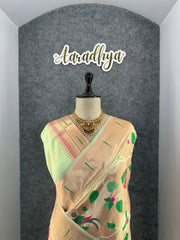 Pure Silk Kanchipuram Full Weaving Wedding Special Paithani Saree
