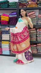 Pure Gaji Silk Rasmandal Bandhani Saree