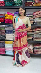 Pure Gaji Silk Rasmandal Bandhani Saree