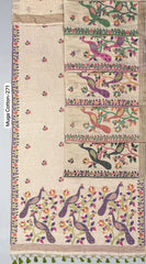 Soft Peacock Design Muga Cotton Saree