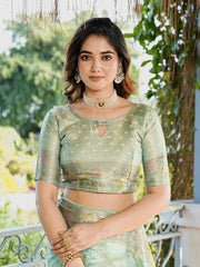 Latest Bandhani Organza Patola Saree