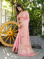 Latest Bandhani Organza Patola Saree