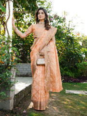 Latest Bandhani Organza Patola Saree