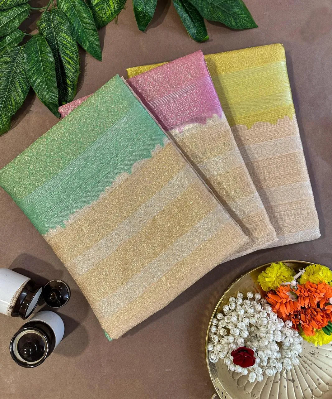 Soft Silk Lotus Pichwai Printed Saree