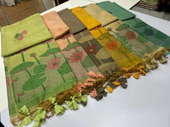 Premium Soft Pichwai Pallu Muga Cotton Saree