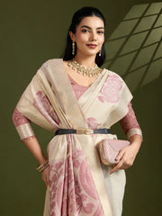 Traditional Kalamkari Muga Cotton Saree