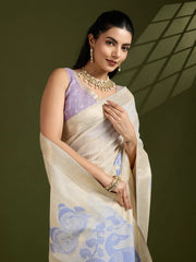 Traditional Kalamkari Muga Cotton Saree