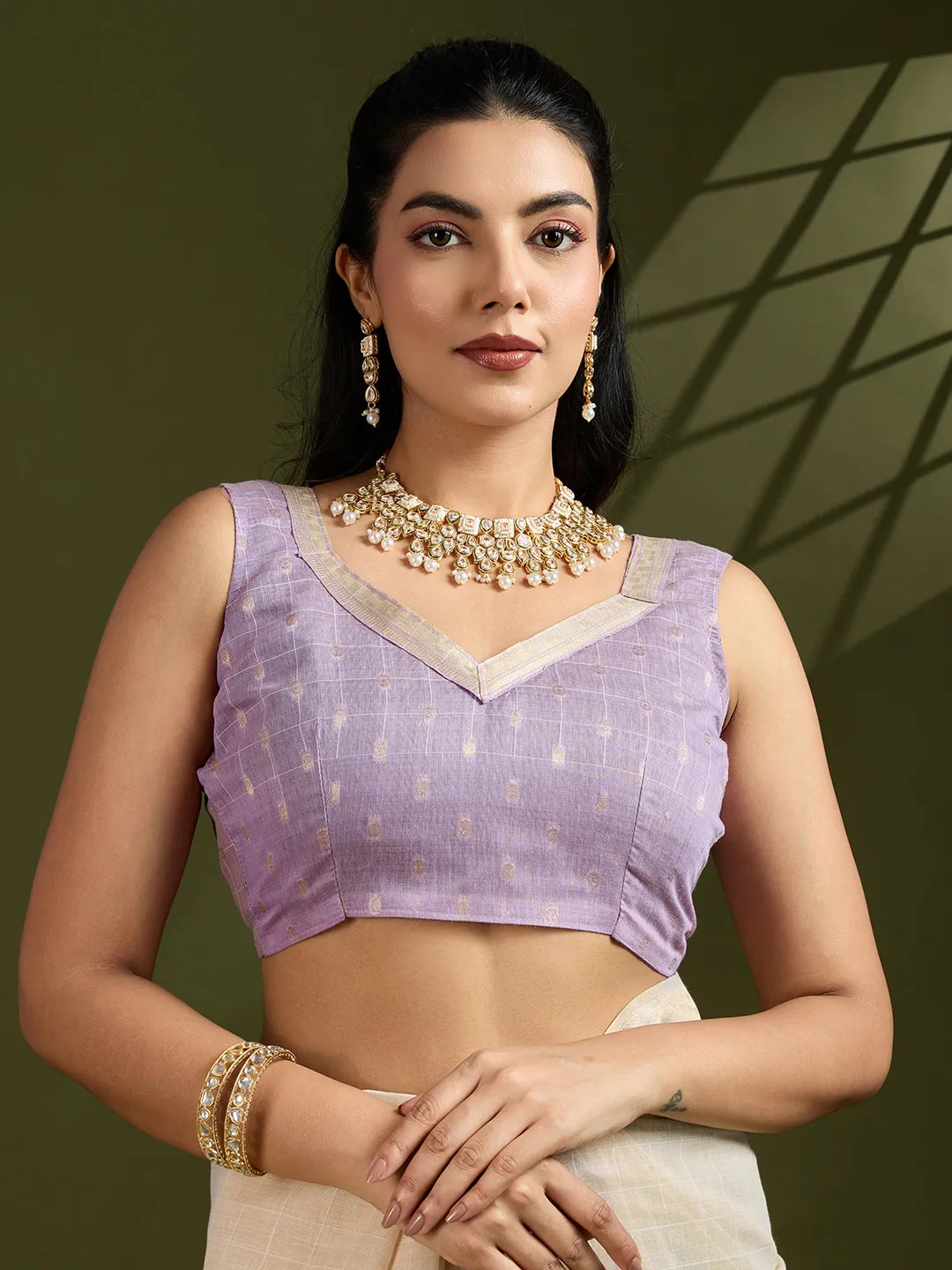 Traditional Kalamkari Muga Cotton Saree